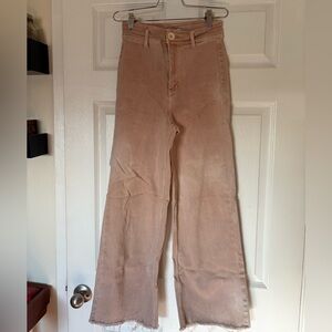 OAT high rise wide leg cropped jeans